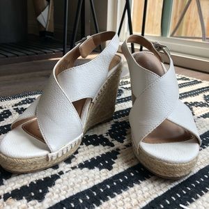 White Summer Wedges